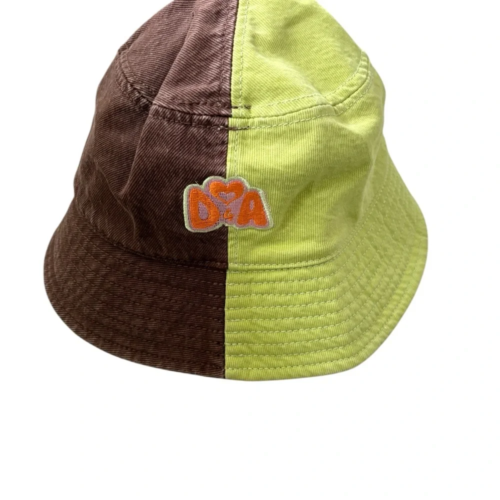 Dypsnea X Abrand Jeans Dypset Beating Hearts Cotton Bucket Hat Citron/Brown